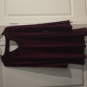 Pink Republic Deep Burgundy Long Sleeve Dress